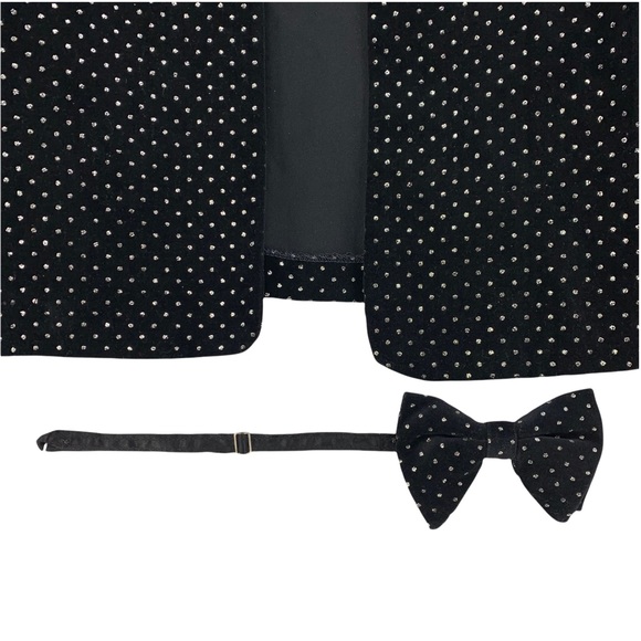 Vintage Open Front Blazer/ Jacket with Matching Bow Tie- Made in the USA - Picture 9 of 14